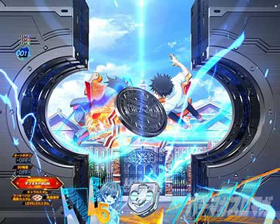 ノーマルリーチ中シャッター予告　リーチ後予告 　ｅとある科学の超電磁砲 PHASE NEXT