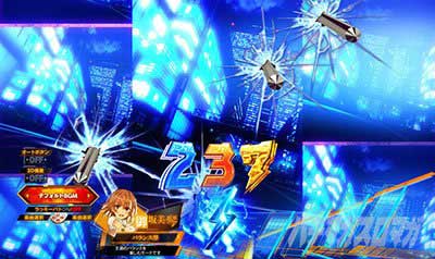 RUSH中予告アクション　黒子の金属矢前兆予告　ｅとある科学の超電磁砲 PHASE NEXT