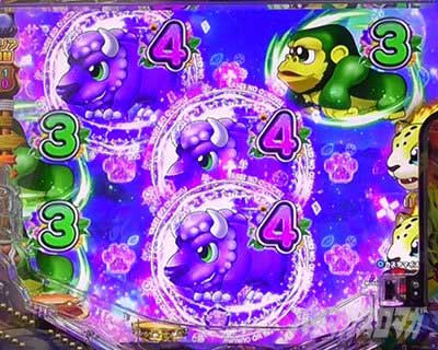 先読み演出　図柄系先読み演出　楽園モード　PA野生の王国6