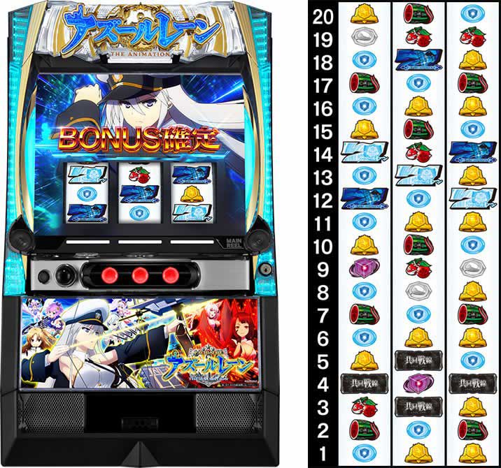 筐体 リール配列｜L アズールレーン THE ANIMATION