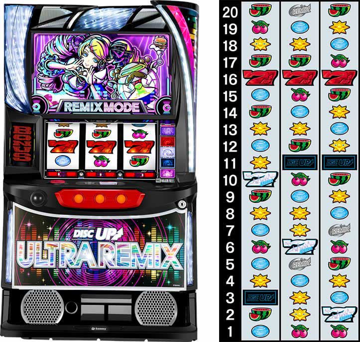A-SLOT+ディスクアップ ULTRAREMIX 台写真 リール