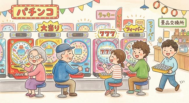 パチンコを楽しむひとたち