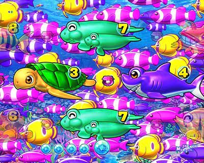 海モードの画面(魚群予告)