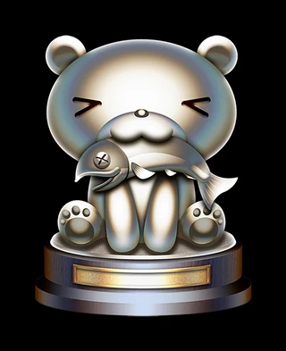くまトロフィー 銀
