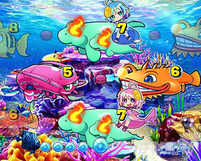 沖海6　図柄にこばぴたが張り付く