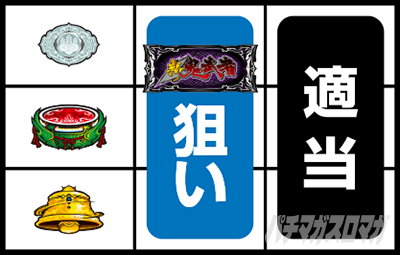 スマスロ 新鬼武者3 通常時の打ち方 中段スイカ停止